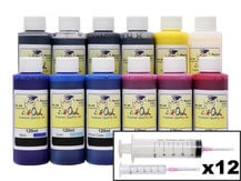 12x120ml Ink Refill Kit for CANON PFI-1100, PFI-1300, PFI-1700